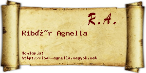 Ribár Agnella névjegykártya